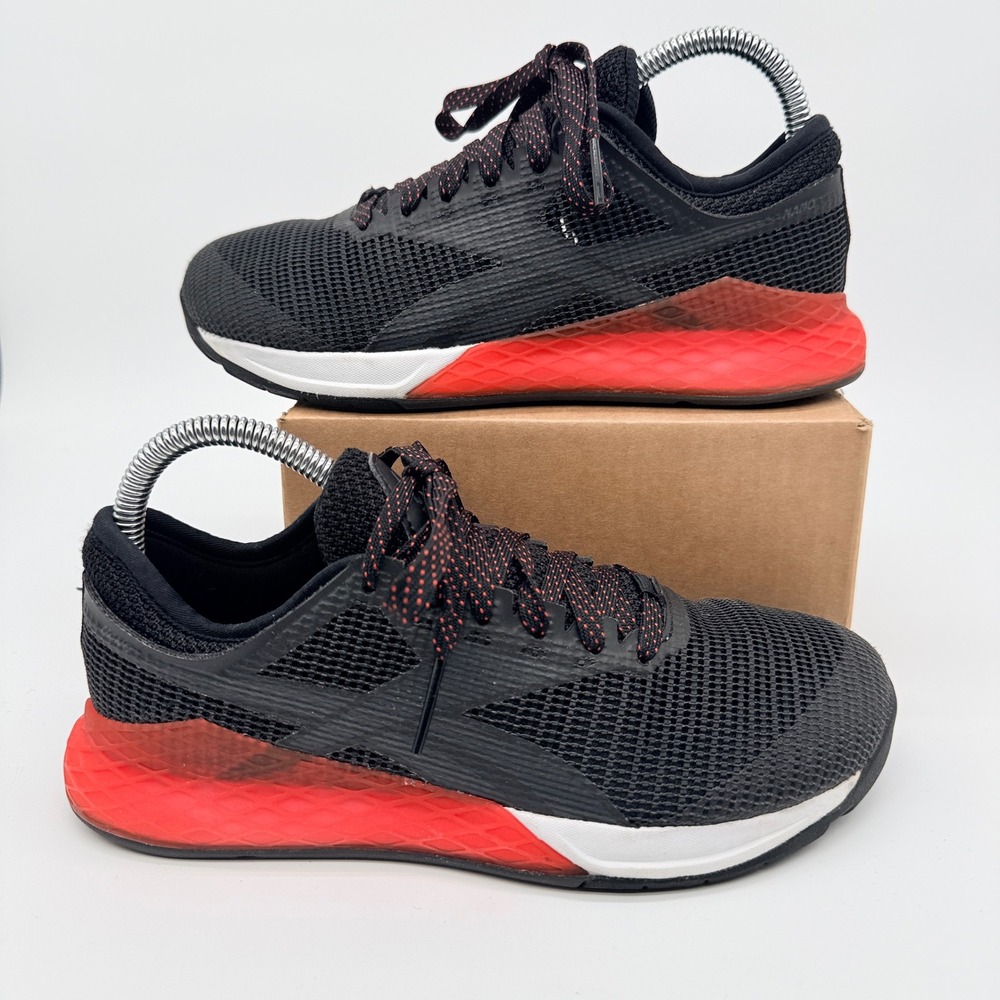 Reebok CrossFit Nano 8 Flexweave Black‎ Red Training Shoes Womens Size 5